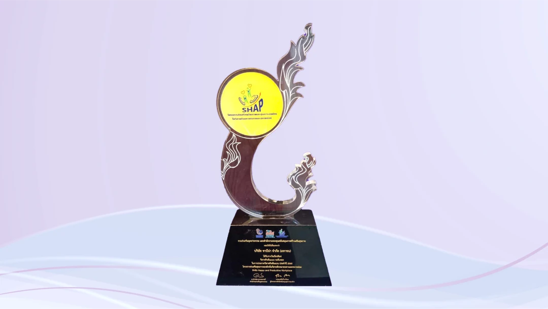 Award Prototype Enterprise national gold level 2022 From Thailand Health Promotion Foundation