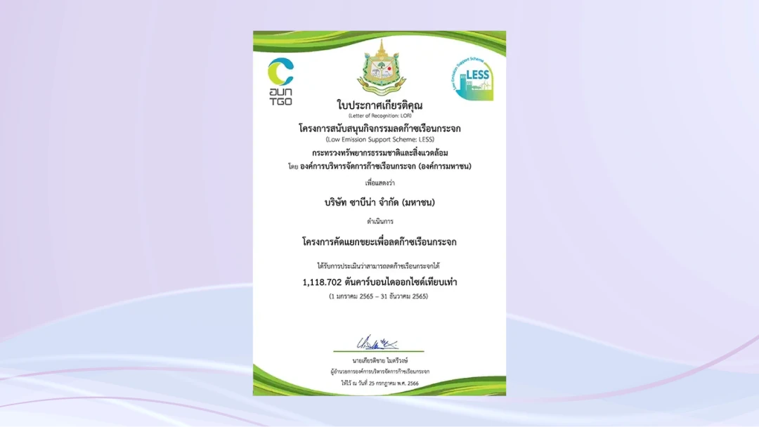 Letter of Recognition (LOR) : Low Emission Support Scheme (LESS)